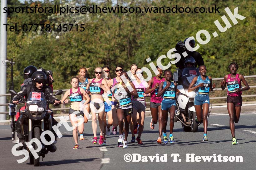 Soon after the start of the womens 2014 BUPA Great North Run. Photo: David T. Hewitson/Sports for All Pics